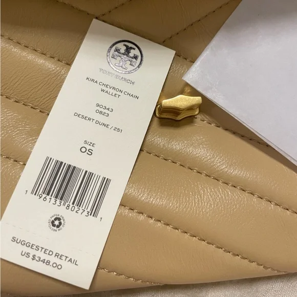 Tory Burch Beige Quilted Wristlet - Picture 7 of 10